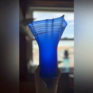 Vintage cobalt blue glass Vase✨